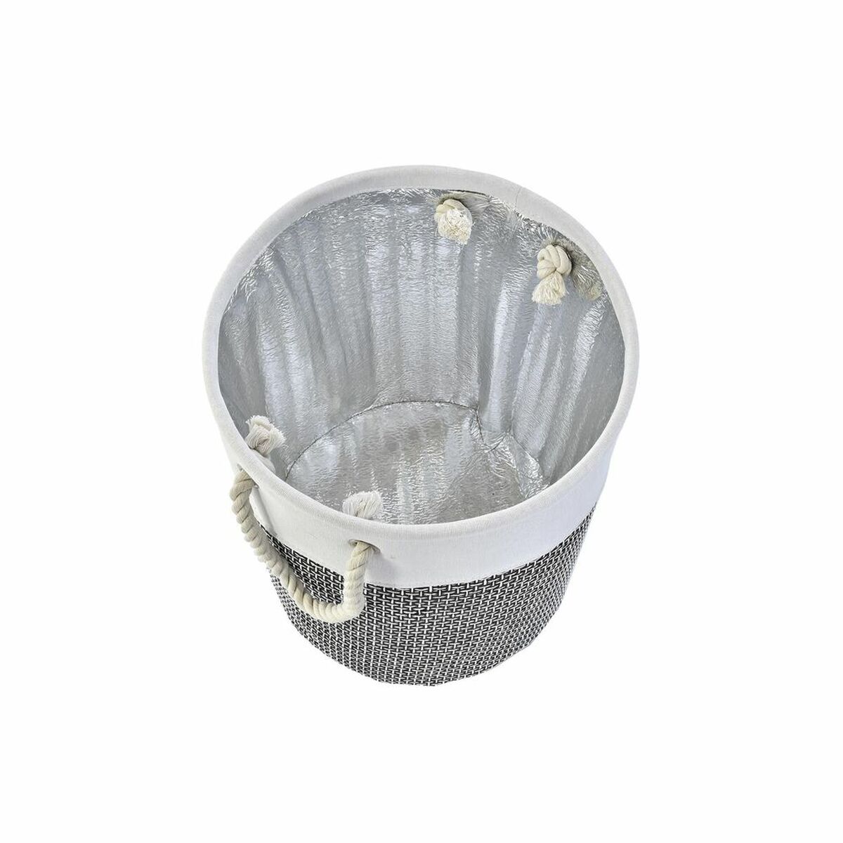 Set de basket DKD Home Decor Blanc Marron Gris 40 x 40 x 49 cm 4 Kg 3 Pièces (2 Unités)